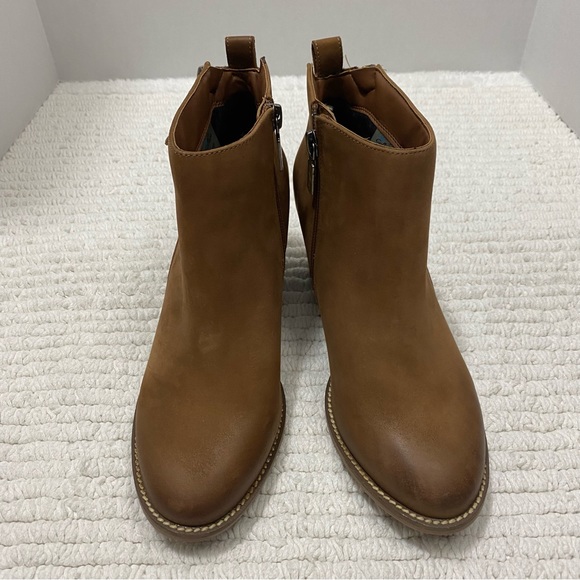 Aqua College Nancy Booties Cognac Nubuck‎ Leather Waterproof Size 7 M - Picture 1 of 14